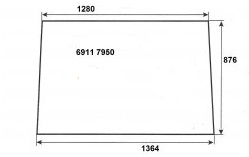 Sklo čelné lepené BK7011